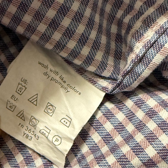 Michael Kors Men's Dress Shirt Check Slim Tall Long Sleeve 18.5 36/37 - Picture 6 of 8